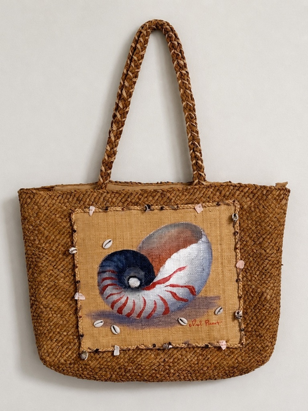 Elegant Brown Nautical Tote Bag